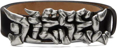 Diesel Brown B-graffiti Belt In Black