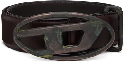 Diesel B-1dr Metal Loop Belt In Brown