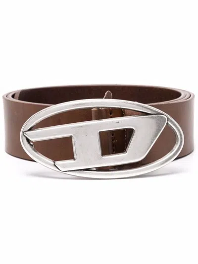 DIESEL DIESEL BROWN LEATHER BELT