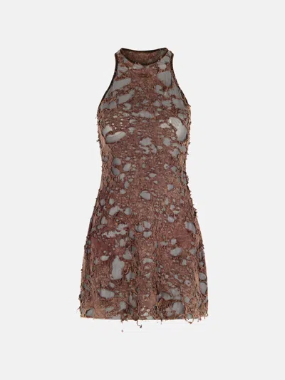 Diesel Brown Cotton Blend Dress