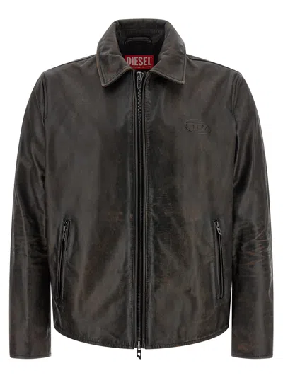 Diesel Brown Shirt Collar Jackets