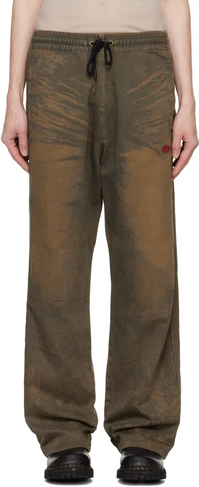 Diesel Brown D-martians-s Track Sweatpants In 1