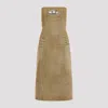 Diesel Brown De-vildress-fsf Cotton Midi Dress In Brown