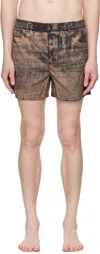 Diesel Brown Ken-37 Dnm Swim Shorts In E3317