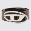Diesel Brown Leather Belt In Brown