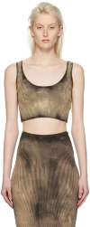 Diesel M-deidra Bleached-effect Crop Top In 900a