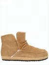 Diesel Suede Boots With Rubber Sole And Stitching In Brown