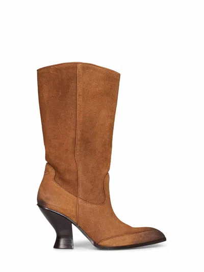 Diesel Brown Suede D-luffy-75-tube Boots