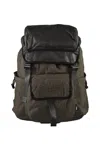Diesel Brown Textured Polyamide Backpack In Multi