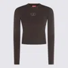 Diesel Brown Viscose Knitwear In Brown