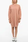 Diesel Brushed-cotton D-robbiecut Sweatshirt-dress In Pink