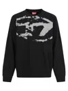 Diesel Fleece Sweatshirt With F In Black