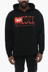 Diesel Brushed Cotton S-baxt Hoodie With Embroidered Logo