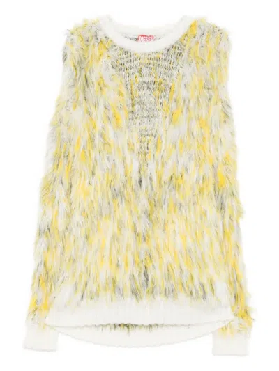 Diesel Brushed Jumper In Yellow
