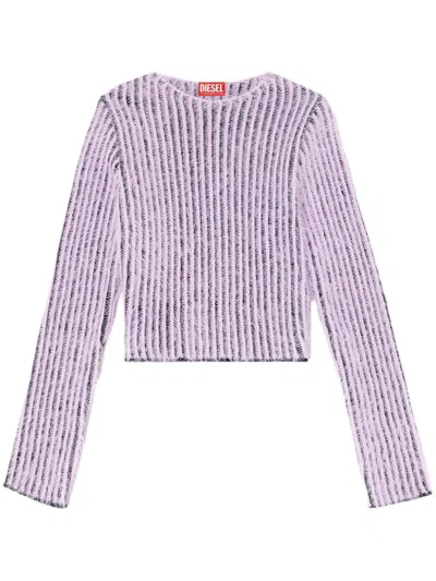 Diesel Brushed Sweater In Purple