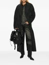 Diesel Brushed-effect Coat In Black