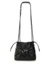 Diesel Scrunch-d-bucket Bag In Shiny Wrinkled Leather In Black