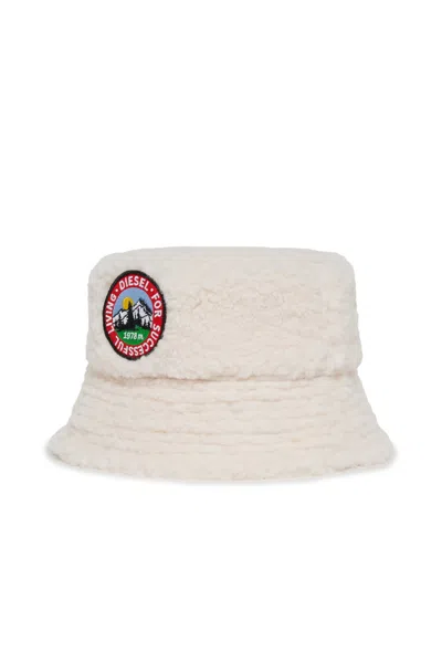 Diesel Bucket Hat With Logo In White