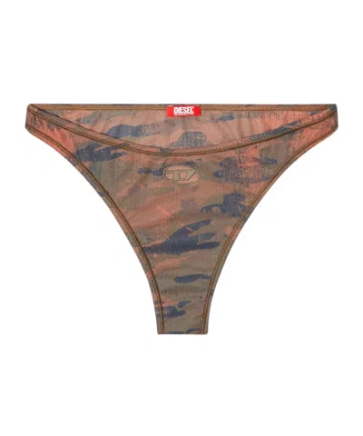 DIESEL BUMCHY-UTLT CAMOUFLAGE-PRINT BIKINI BOTTOMS