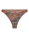 Diesel Bumchy-utlt Camouflage-print Bikini Bottoms In Pink