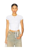 Diesel T-shirt With Wrap Ties In White