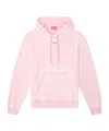 Diesel Burnout Hoodie With Metal-look Logo In Pink