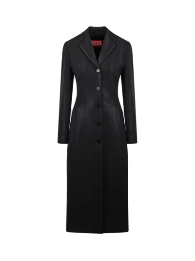 Diesel G-lamour Single-breasted Coat In Black