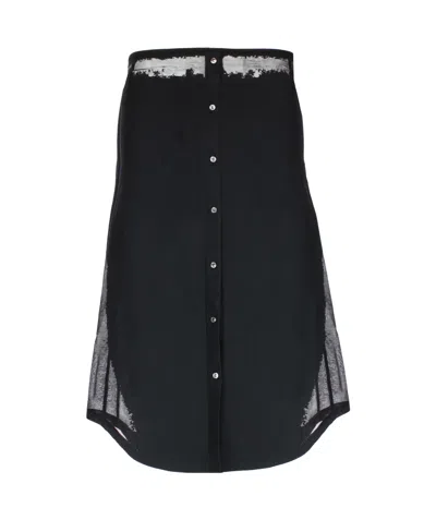 Diesel Button-down Skirt In Black