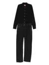 Diesel Button-fastening Jumpsuit In Black