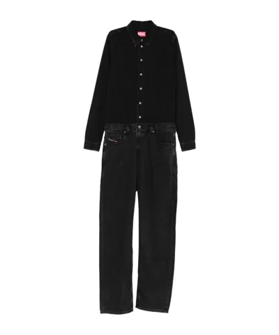 DIESEL BUTTON-FASTENING JUMPSUIT