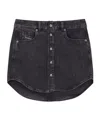 Diesel Short Skirt With Pockets And Belt Loops In Black