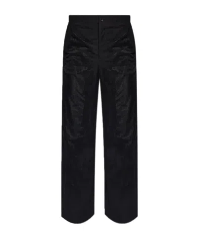 Diesel Button Open And Close Casual Pants In Black