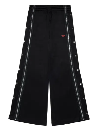 Diesel Kids' Button-trim Trousers In Black