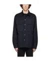 Diesel Button-up Overshirt In Black