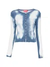 Diesel Buttoned Cardigan In Blue