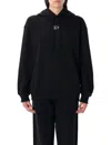 Diesel Hooded Knitwear With Drawstring And Ribbed Cuffs In Black