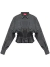 Diesel Camicia C-anbu In Misto Poliestere Stretch Ricamato  Donna In Grey