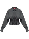 Diesel Camicia C-anbu In Misto Poliestere Stretch Ricamato  Donna In Grey