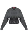 Diesel Camicia C-anbu In Misto Poliestere Stretch Ricamato  Donna In Grey