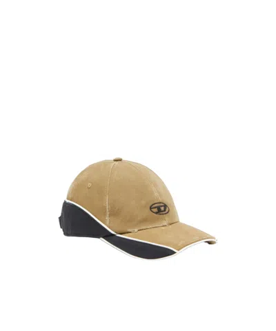 Diesel C-dale Logo-embroidered Cap In Brown