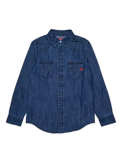 Diesel Kids' C-eko Shirt In Blue