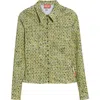 Diesel Long-sleeve Patterned Top In Green