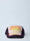 Diesel Chris Tie-dye Curved Brim Round Crown In Black