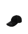 Diesel C-jarl Logo-patch Cotton Cap In Black