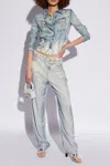 Diesel ‘c-lorelle' Tailored Shirt In Light Blue