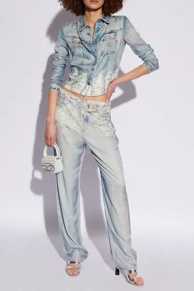 Diesel ‘c-lorelle' Tailored Shirt In Light Blue