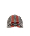 Diesel Capello Da Baseball C-olav In Pelle Stampata  Uomo In Gray