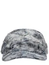 Diesel Curved Brim Distressed Baseball Cap In Gray