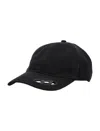 Diesel Black Baseball Cap With Oval D Cut-out In Cotton Man In Black