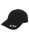 Diesel Black Baseball Cap With Oval D Cut-out In Cotton Man In Xx